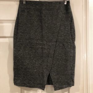 Grey faux-wrap pencil skirt NWT - size S